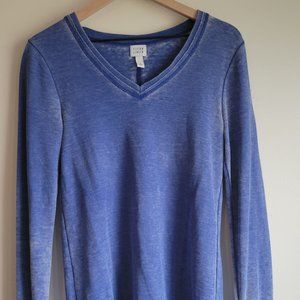 Peyton Jensen Faded Blue V Neck Pullover S